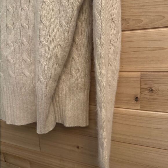 Vintage Ralph Lauren Black Label Size Medium Cashmere Cable Knit Wrap Sweater - Picture 10 of 15